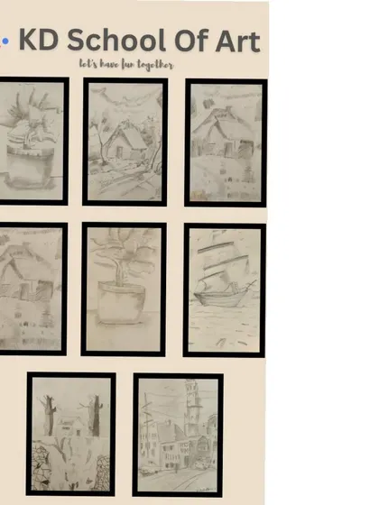 More amazing pencil drawings from my students. It's wonderful to see them apply shading and composition techniques to different subjects like buildings, plants, and boats.
