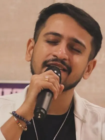 A candid shot from a lively Diwali party, lost in the music. These are the moments where I feel most connected to the audience and the celebration.