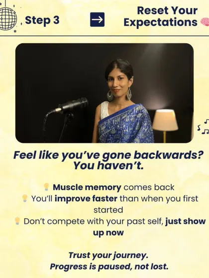 Feel like you've gone backwards? You haven't. Muscle memory comes back faster than you think. Don't compete with your past self, just show up now. Progress is paused, not lost.