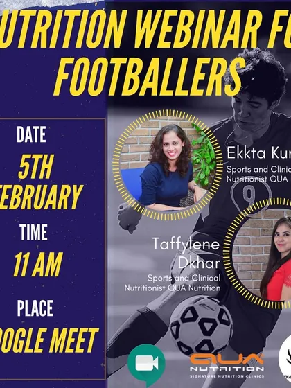 In this webinar for footballers, I collaborated with another nutritionist to share insights on game-day nutrition and hydration strategies. My goal is to help players understand what to eat to maintain stamina for the full 90 minutes.