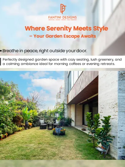 Your garden should be an escape. I design outdoor spaces like this one with lush greenery and cozy seating, creating a perfect spot for morning coffee or a peaceful evening retreat right at your doorstep.