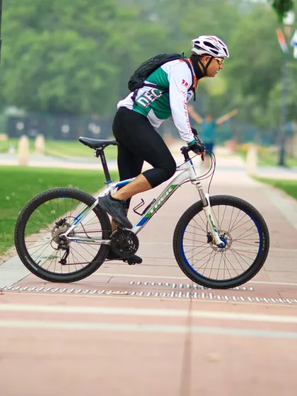 A dynamic shot of our captain riding. His form and technique are something we all aspire to.