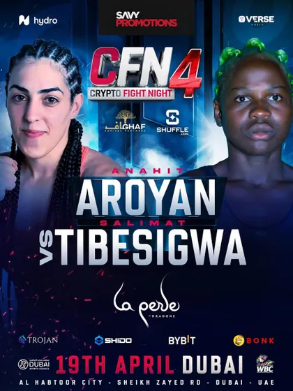 A women's fight poster for CFN4, highlighting the global diversity of our events.