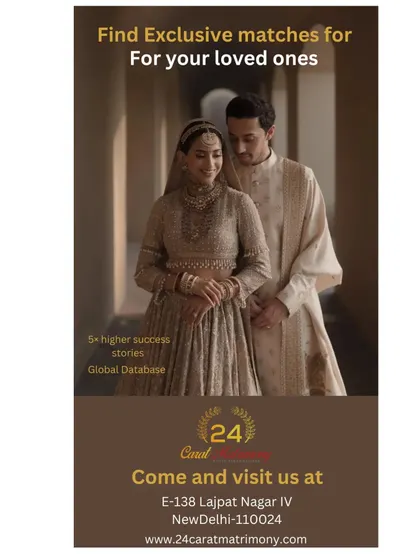 We offer exclusive matches for your loved ones from our global database, backed by a high success rate. Visit our South Delhi office to begin your confidential search.