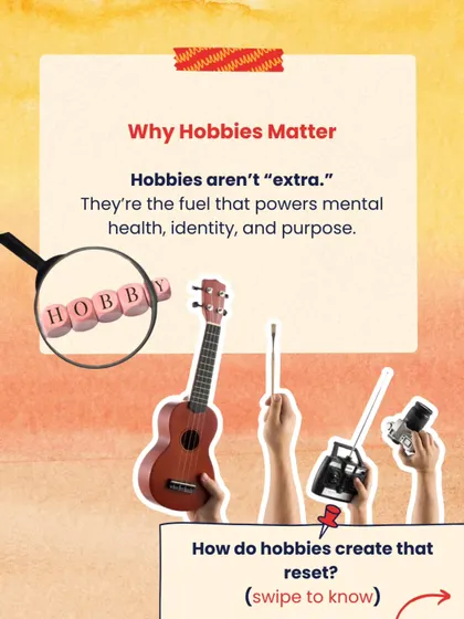 Hobbies aren't "extra." They are the fuel that powers mental health, identity, and purpose. They provide the reset we all need to combat the feeling of living on autopilot.