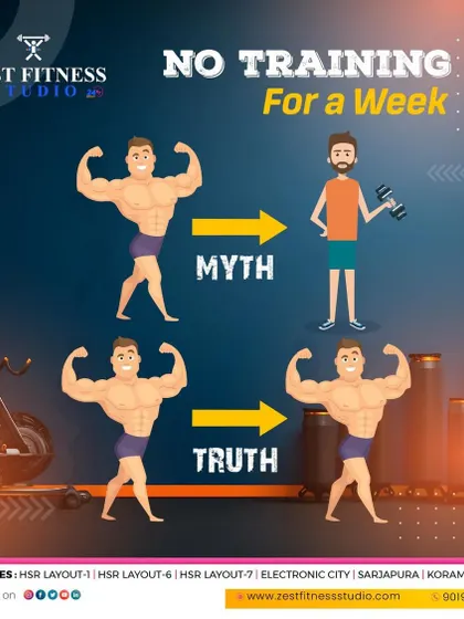 Busting a common fitness myth. Taking a week off for recovery won't erase your progress. Rest is a key part of any successful strength training program.