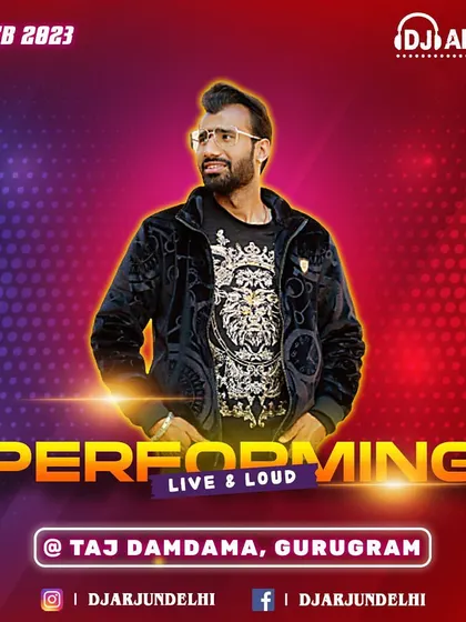 Performing at the beautiful Taj Damdama in Gurugram. I am experienced in working with luxury hotel chains and their high standards for events.