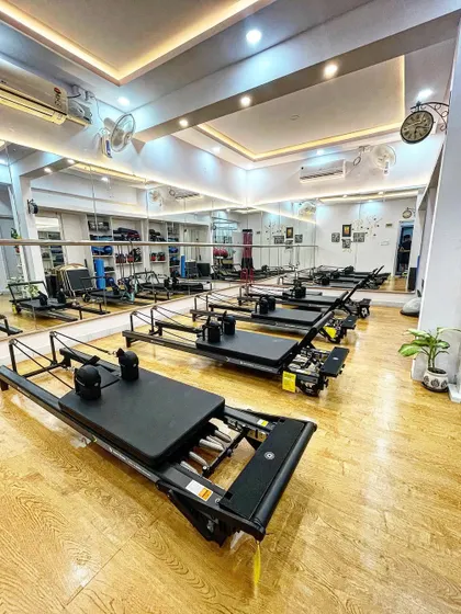 Welcome to my modern, fully equipped Pilates studio in Bengaluru. We have a full line of professional reformers to ensure every trainee gets extensive hands-on practice in a clean, inspiring, and professional environment.