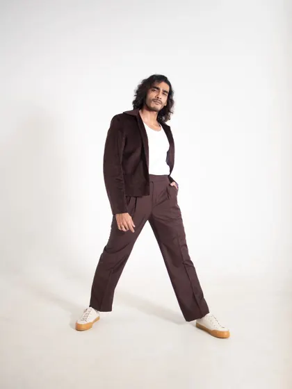 A classic full-length pose, ideal for a lookbook or portfolio.
