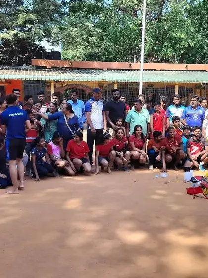 A large group photo from our summer camp, including players, parents, and fellow coaches.
