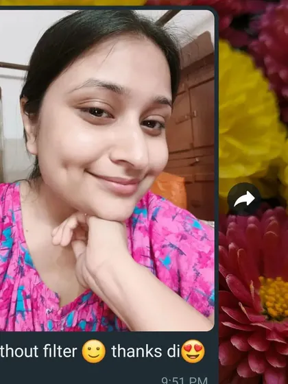 Another 'without filter' selfie from a happy customer. She used my products for dry skin and is loving the natural glow.