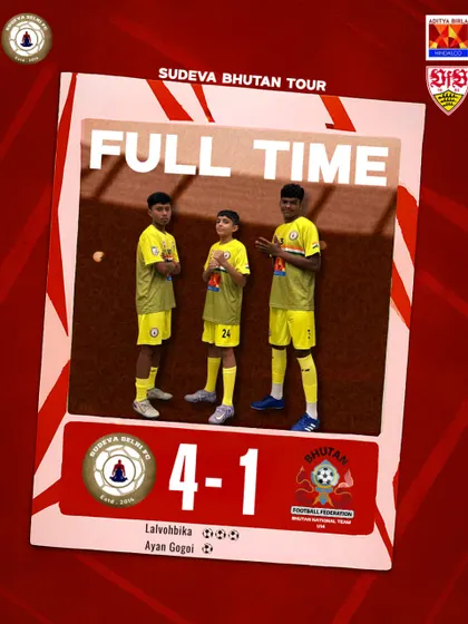 A fantastic 4-1 victory against the Bhutan Football Federation team during our high-altitude tour. Our boys showed their attacking power and clinical finishing.