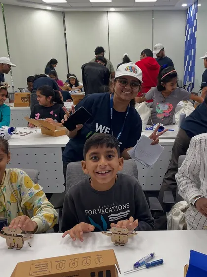 A throwback to a fantastic, jam packed day at a corporate 'bring your kids to work' event. We love partnering with companies to bring the fun of STEM and robotics to more children.