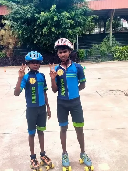 Congratulations to our FSA Skating Champions Madesh, Sumanth, and Nagraj, who have qualified for the State championship. These foundation-sponsored students have shown incredible talent and dedication.