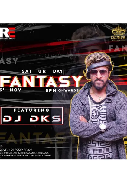 The poster for my 'Saturday Fantasy' gig at Casinova, part of a busy week of events across the city.