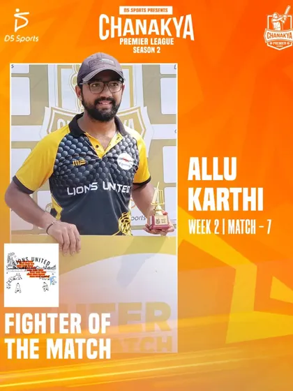 Allu Karthi from Lions United, another Fighter of the Match from the second week.
