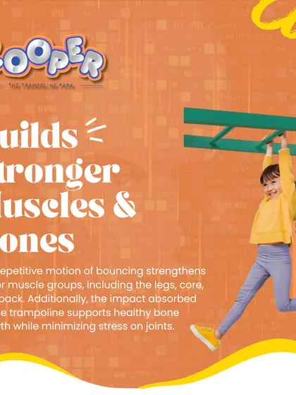 The repetitive motion of bouncing helps build stronger muscles and bones, all while being gentle on the joints.