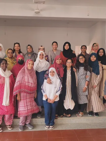 A wonderful group of educators from Oasis International School after our session on mindfulness, breathwork, and posture correction. It is so rewarding to support the well-being of those who shape young minds.