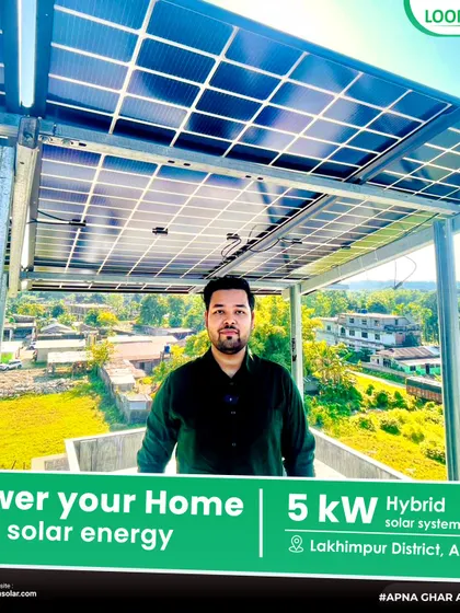 A 5kW hybrid solar system providing clean energy to a home in the beautiful landscape of Lakhimpur, Assam. Our solutions are designed to work efficiently in diverse geographical locations across India.