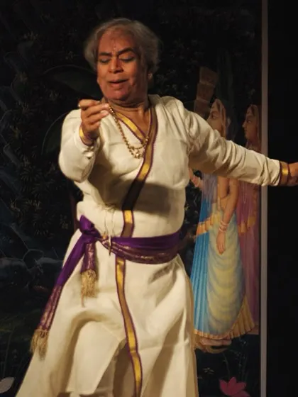 A portrait of the legendary Pt. Birju Maharaj ji, our Guru and the guiding light of our 'parampara'. We are blessed to carry his legacy forward.