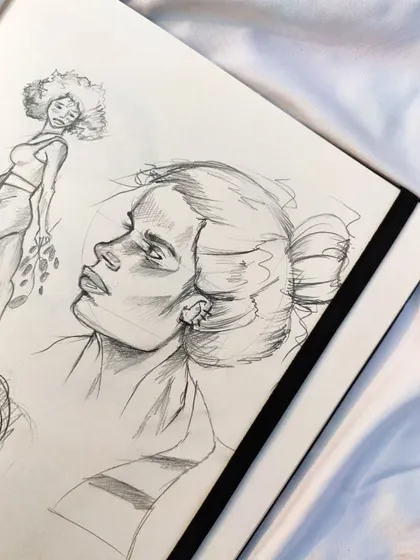 A collection of quick figure and portrait doodles. Sketching freely like this is a great way to stay creative and warm up.