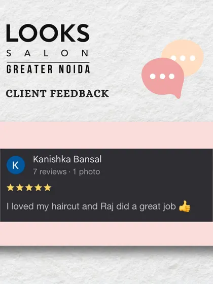 "I loved my haircut and Raj did a great job." Simple and sweet feedback that we love to receive.