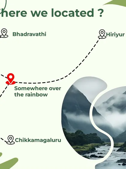 Our projects are strategically located in high-growth corridors. This map highlights the location of our 'Somewhere over the rainbow' project in the Chikkamagaluru region.