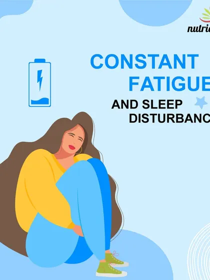 Do you have an unhealthy gut? This series of images highlights three key signs: constant fatigue and sleep disturbances, increasing food intolerances, and unintentional weight fluctuations. We can help you fix your gut.