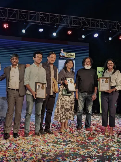 Our team on stage at the Latitude Design Awards ceremony. We are grateful for this recognition from the Indian Institute of Architects, Karnataka Chapter.