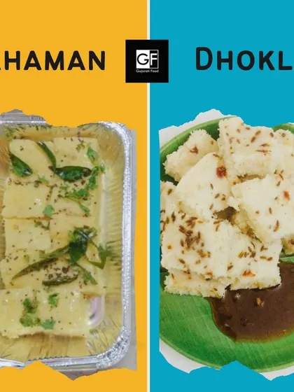 Here you can see the difference between my soft, spongy Khaman and the slightly tangy Khatta Dhokla. Both are steamed, healthy snacks that are light and easy to digest, perfect for any time of day.