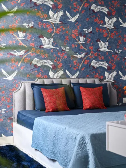 A duplicate of 155, showcasing the bold and beautiful bedroom design.