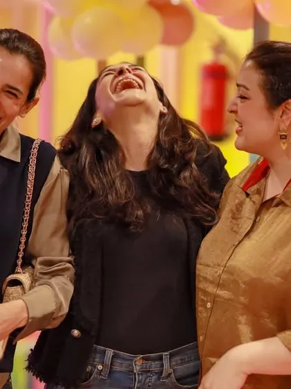 Laughter is contagious. It's wonderful to see parents relaxing and enjoying themselves while their kids play.