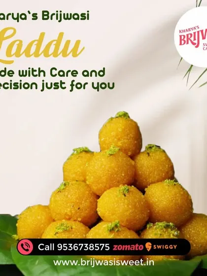 My Ladoos are made with care and precision, just for you. Piled high on a banana leaf, these Motichoor Ladoos are a symbol of celebration.
