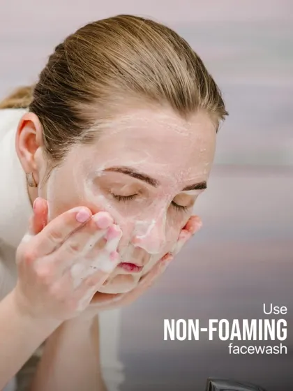 For sensitive skin, non-foaming cleansers are often a better choice as they are less likely to strip the skin of its natural, protective oils.