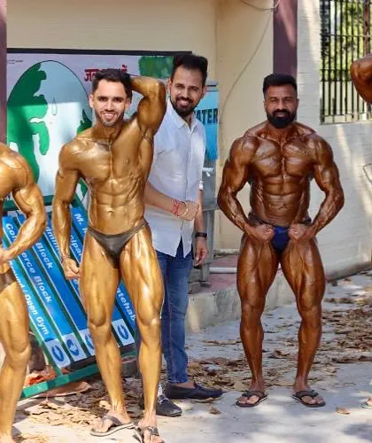 We build monsters. A lineup of my athletes, all in incredible shape and ready to compete.