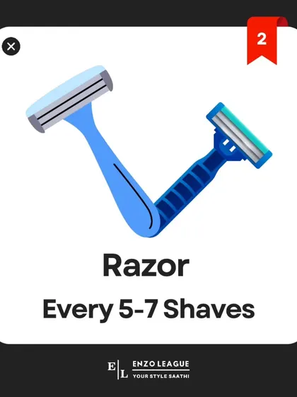 A dull razor can cause nicks, razor burn, and an uneven shave. As a rule of thumb, you should replace your razor blade every 5 to 7 shaves for a smooth, safe result.