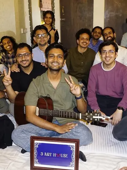 All smiles after a successful house gig. It's a joy to bring people together through music and create these happy memories.