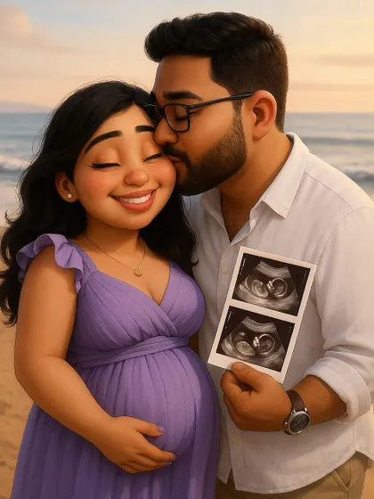 A sweet kiss and an ultrasound scan get the Pixar treatment in this adorable and unique creative edit.