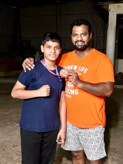 Zaid Usman Saafe Muhammed with his bronze medal from the Maharashtra State Boxing Championship. His hard work paid off, and he is another great example for our young boxers.