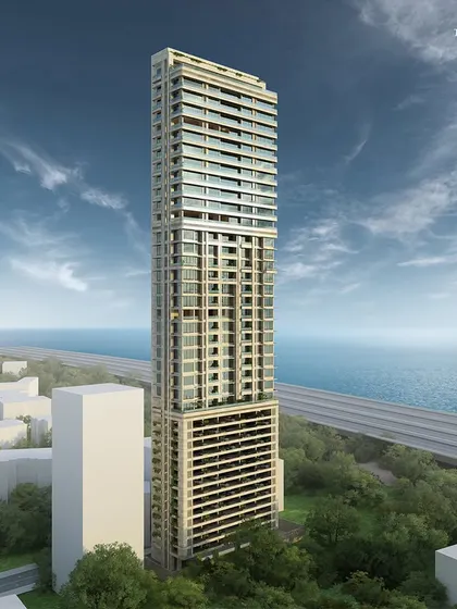 This residential tower showcases a design where form truly follows function. Defined by linear and horizontal lines, the facade has a clean, structured language, while a subtle curvature in the outer shell brings fluidity to the form.
