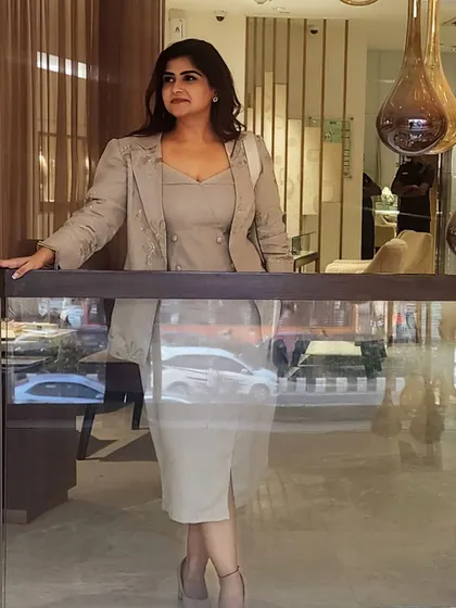 Linen is a power fabric for warm weather. This structured linen wrap dress and blazer set keeps you looking sharp and polished, not slouchy, even on the hottest days.