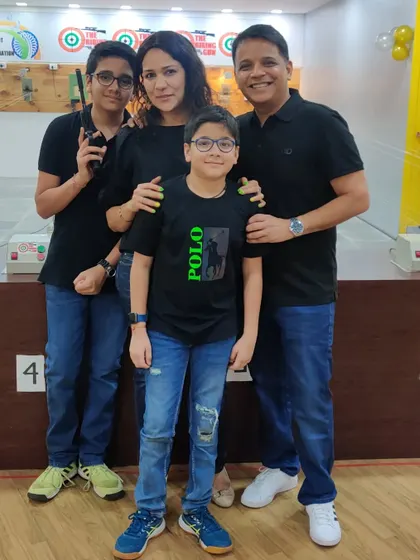 A picture perfect moment from a family birthday celebration at our range. We believe our shooting parties are a great way for families to bond and create lasting memories together. This is a wonderful alternative to a typical family outing.