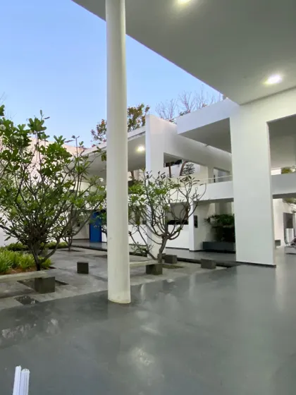 The campus of CARE School of Architecture, a space that remembers and honors Charles Correa.