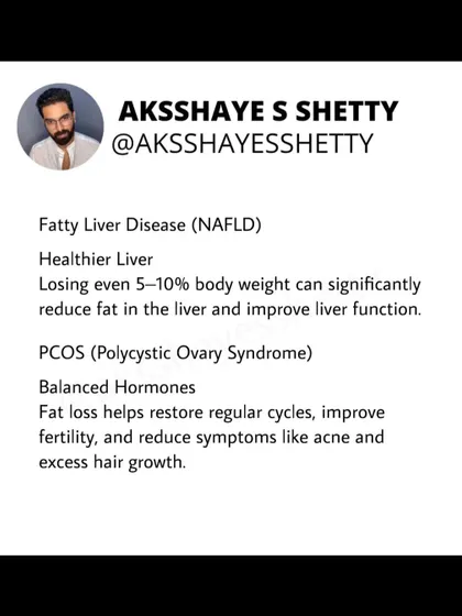 Losing even a small percentage of body weight can have a massive impact on your health. For women with PCOS, it helps restore regular cycles, improve fertility, and reduce symptoms like acne. My goal is to guide you toward these significant health wins through sustainable fat loss.