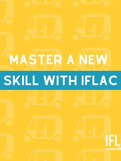 Master a new skill with IFLAC. Our auto-rickshaw graphic represents the journey of learning and growth.