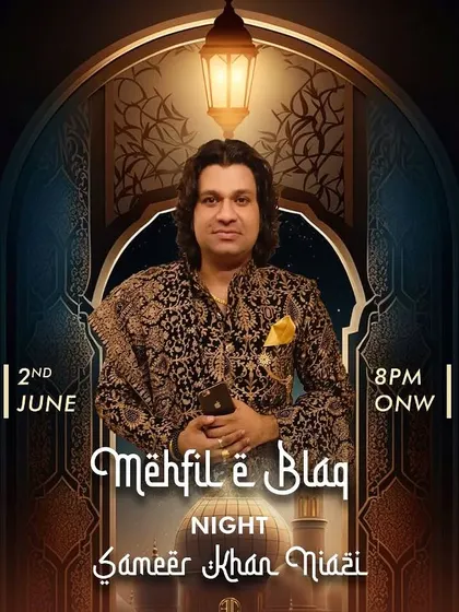 A beautifully designed poster for a "Mehfil-e-Blaq" night, where I performed live.