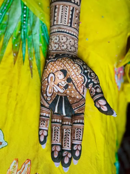 A close-up of the bride's portrait, showcasing the fine details in her expression and attire. This is a testament to the precision of my portrait work.