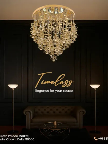 This timeless crystal chandelier brings elegance to any space. Its classic tiered structure and radiant crystals make it a versatile centerpiece for both traditional and modern luxury interiors.