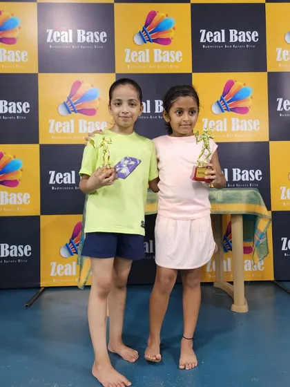A great photo of our two students who competed against each other in the finals.