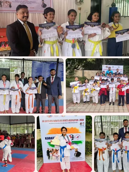 More proud moments from our District and State Level Karate Championship. Here you can see students receiving their awards and competing in kumite matches.